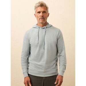 Faherty Men’s Light Blue Recycled Cotton Lightweight Hoodie Size Medium